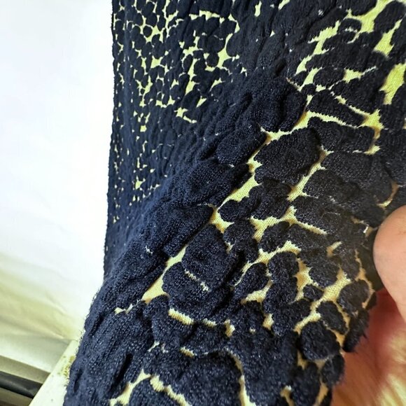 Sioni Dress Sleeveless Sweater Leopard Cheetah Blue Tan  Midi Girl Boss Large - Picture 5 of 7